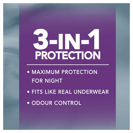 Depend Men Real Fit Underwear Night Defence Large 8 Pack