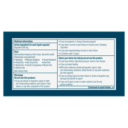 Advil Minis Liquid Capsules 90 Capsules