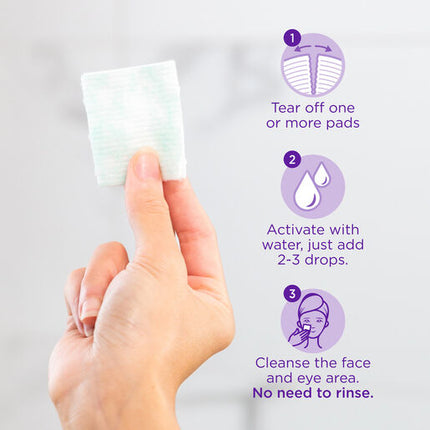 Swisspers 3in1 Aloe Vera & Vitamin E Cleanser Infused Pads 60 Pack