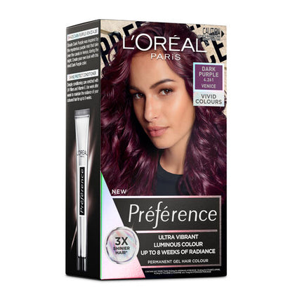 L'Oreal Preference Vivids Permanent Hair Colour 4.261 Dark Purple