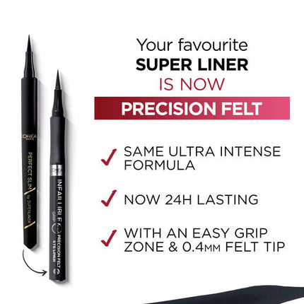 L'Oreal Infallible Precision Felt Eyeliner 01 Black