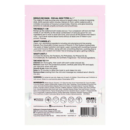Sugar Baby Express Glow Single Sheet Mask 20ml