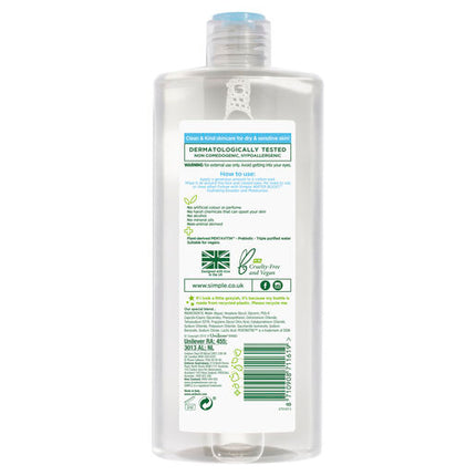 Simple Water Boost Micellar Cleansing Water 400ml