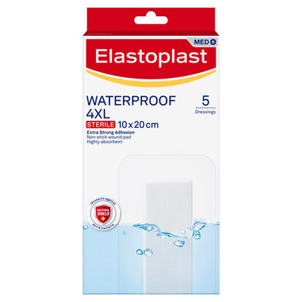 Elastoplast Waterproof Dressing 4XL 10x20cm 5 Pack