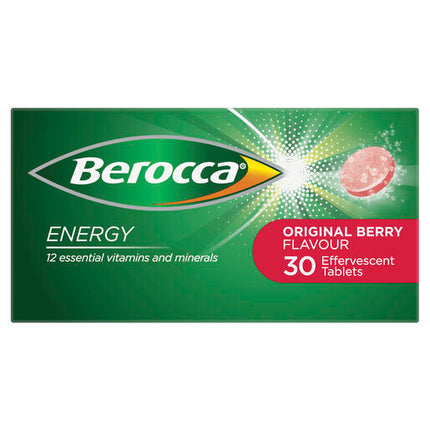 Berocca Energy Original Berry Effervescent Tablets 30 Pack