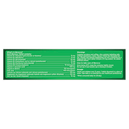 Berocca Energy Original Berry Effervescent Tablets 30 Pack