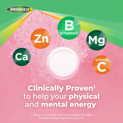 Berocca Energy Original Berry Effervescent Tablets 30 Pack