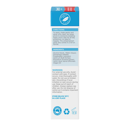 Dermal Therapy Sweat Control Spray 60ml