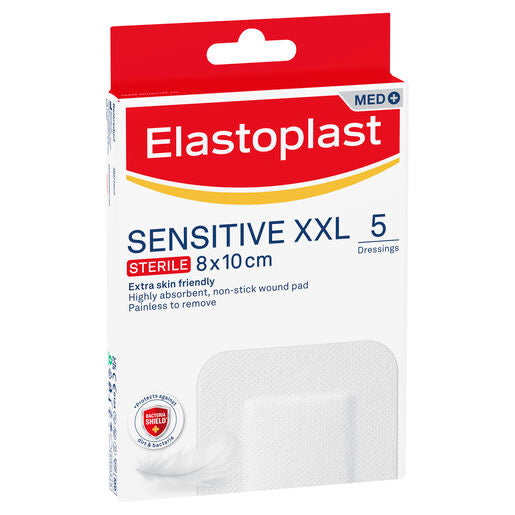 Elastoplast Sensitive Dressing XXL 8x10cm 5 Pack
