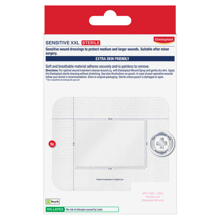 Elastoplast Sensitive Dressing XXL 8x10cm 5 Pack