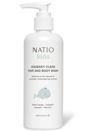 Natio Squeaky Clean Hair & Body Wash 250ml