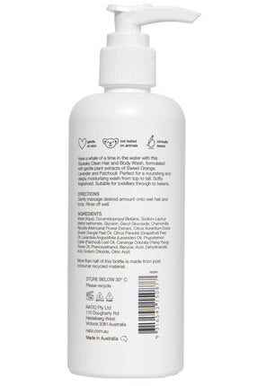 Natio Squeaky Clean Hair & Body Wash 250ml