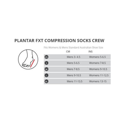 Thermoskin Plantar FXT Compression Socks Crew Small