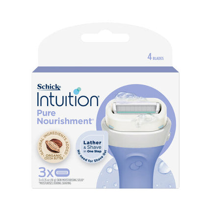 Schick Intuition Pure Nourishment Refill Cartridges 3 Pack