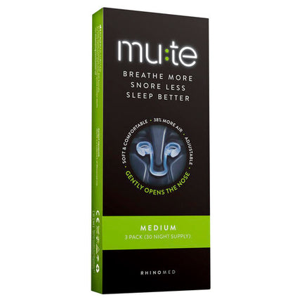 Mute Snoring Relief Nasal Device Medium 3 Pack