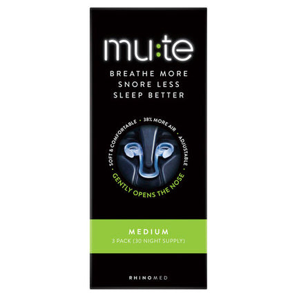 Mute Snoring Relief Nasal Device Medium 3 Pack