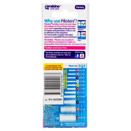 Piksters Interdental Brush Variety 8 Pack