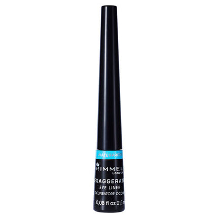 Rimmel Exaggerate Waterproof Eye Liquid Liner 100% Black