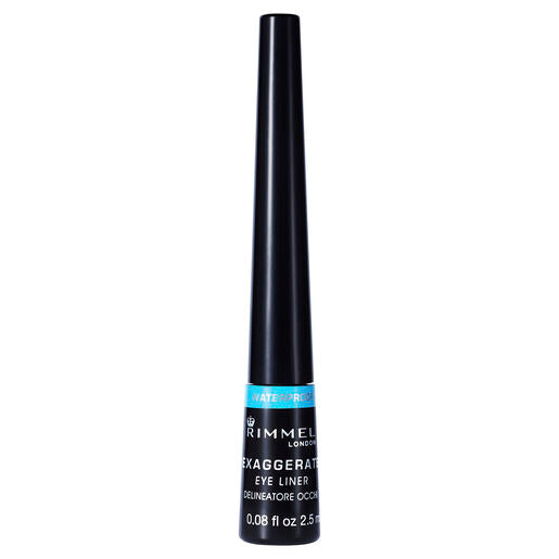Rimmel Exaggerate Waterproof Eye Liquid Liner 100% Black