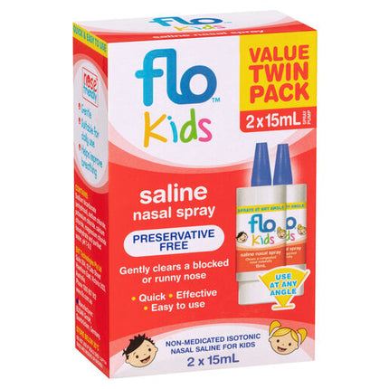 Flo Kids Saline Spray Twin Pack
