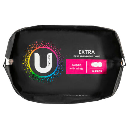 U By Kotex Super Extra Pads With Wings 14 Pack