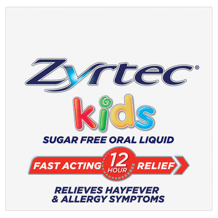 Zyrtec Kids Allergy & Hayfever Oral Liquid Bubblegum 120ml