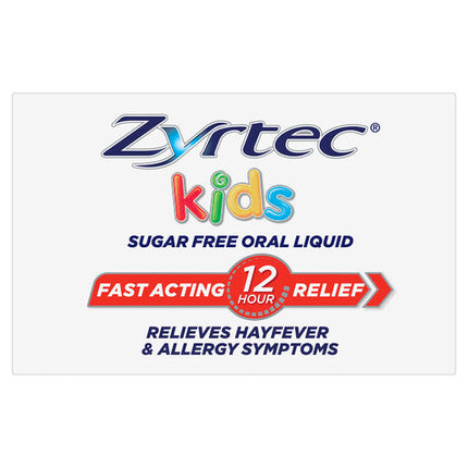 Zyrtec Kids Allergy & Hayfever Oral Liquid Bubblegum 60ml