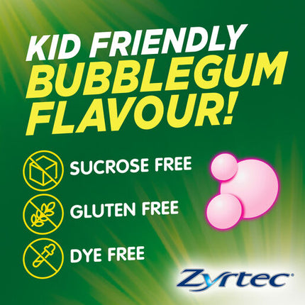 Zyrtec Kids Allergy & Hayfever Oral Liquid Bubblegum 120ml