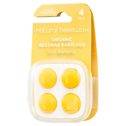 Otifleks Natural Beeswax Earplugs 4 Pack