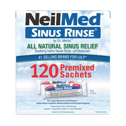 Neilmed Sinus Rinse Kit 120 Premixed Sachets Refills