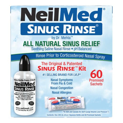 Neilmed Sinus Rinse Kit 60 Premixed Sachets