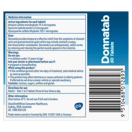 Donnatab 50 Tablets