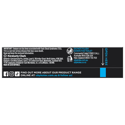 U By Kotex Regular Slim Tampons 16 Pack