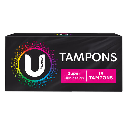 U By Kotex Super Slim Tampons 16 Pack