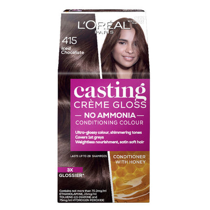 L'Oreal Casting Creme Gloss Semi-Permanent Hair Colour 415 Iced Brown