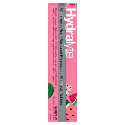 Hydralyte Effervescent Electrolyte Tablets Watermelon Burst 20 Tablets