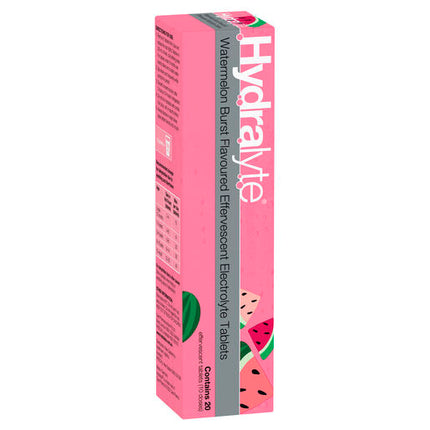 Hydralyte Effervescent Electrolyte Tablets Watermelon Burst 20 Tablets