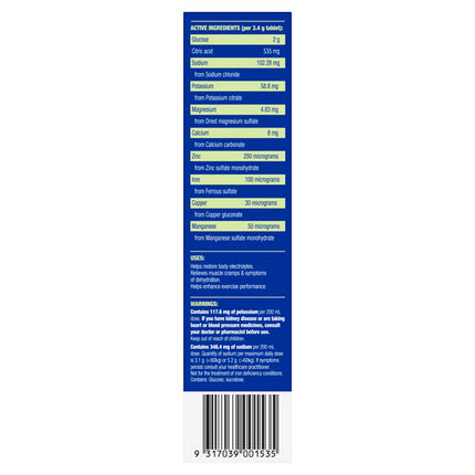 Hydralyte Sports Effervescent Electrolyte Tablets Lemon Lime 20 Tablets