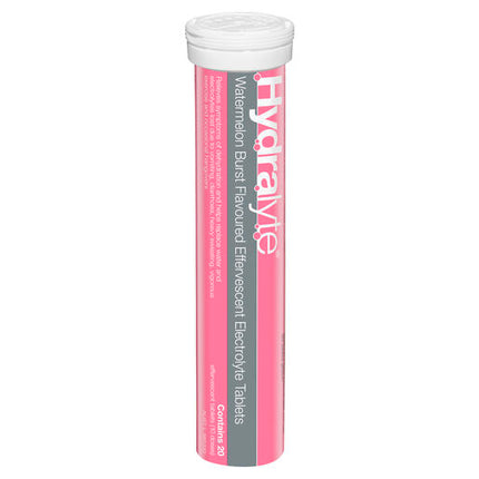 Hydralyte Effervescent Electrolyte Tablets Watermelon Burst 20 Tablets