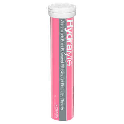 Hydralyte Effervescent Electrolyte Tablets Watermelon Burst 20 Tablets