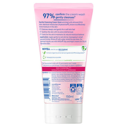 Nivea Daily Essentials Gentle Cleansing Cream Wash 150mL
