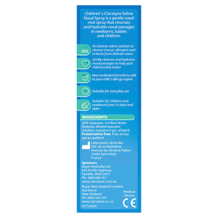 Claratyne Children's Saline Nasal Spray 20ml