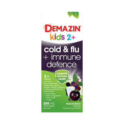 Demazin Kids 2+ Cold & Flu + Immune Defence 200ml
