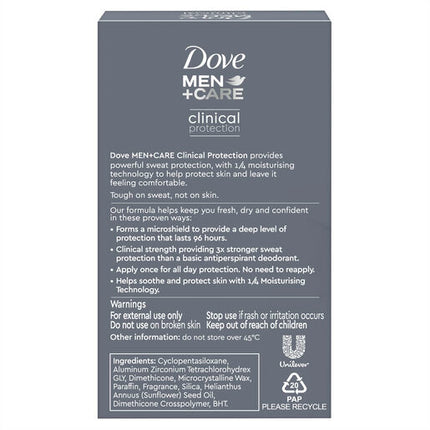 Dove for Men Clinical Protection Antiperspirant Deodorant Clean Comfort 45ml