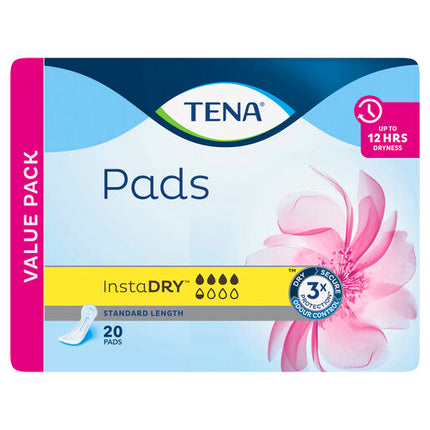 Tena Pads InstaDRY Standard Length 20 Pads