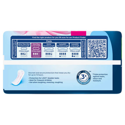 Tena Pad Mini Plus Long Length 16 Pack