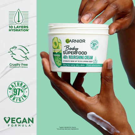 Garnier Body Superfood Avocado & Omega 6 Nourishing Cream 380ml