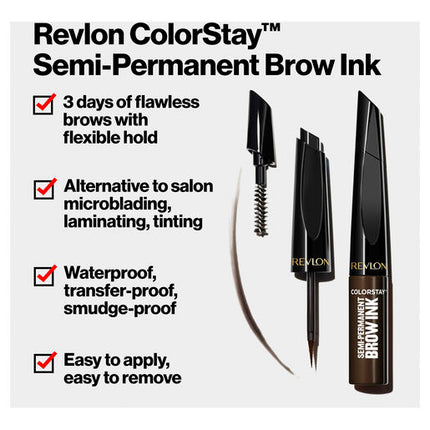 Revlon Colorstay Semi Permanent Brow Ink Dark Brown