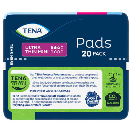 Tena Pad Mini Ultra Thin Standard Length 20 Pack