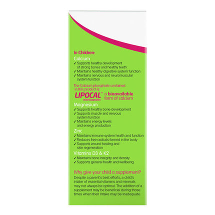 Brauer Kids Liquid Calcium with Magnesium & Zinc 200ml
